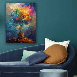 Wallity KNV9989 - 5070 Pintura Decorativa en Lienzo Multicolor 50 x 70 cm
